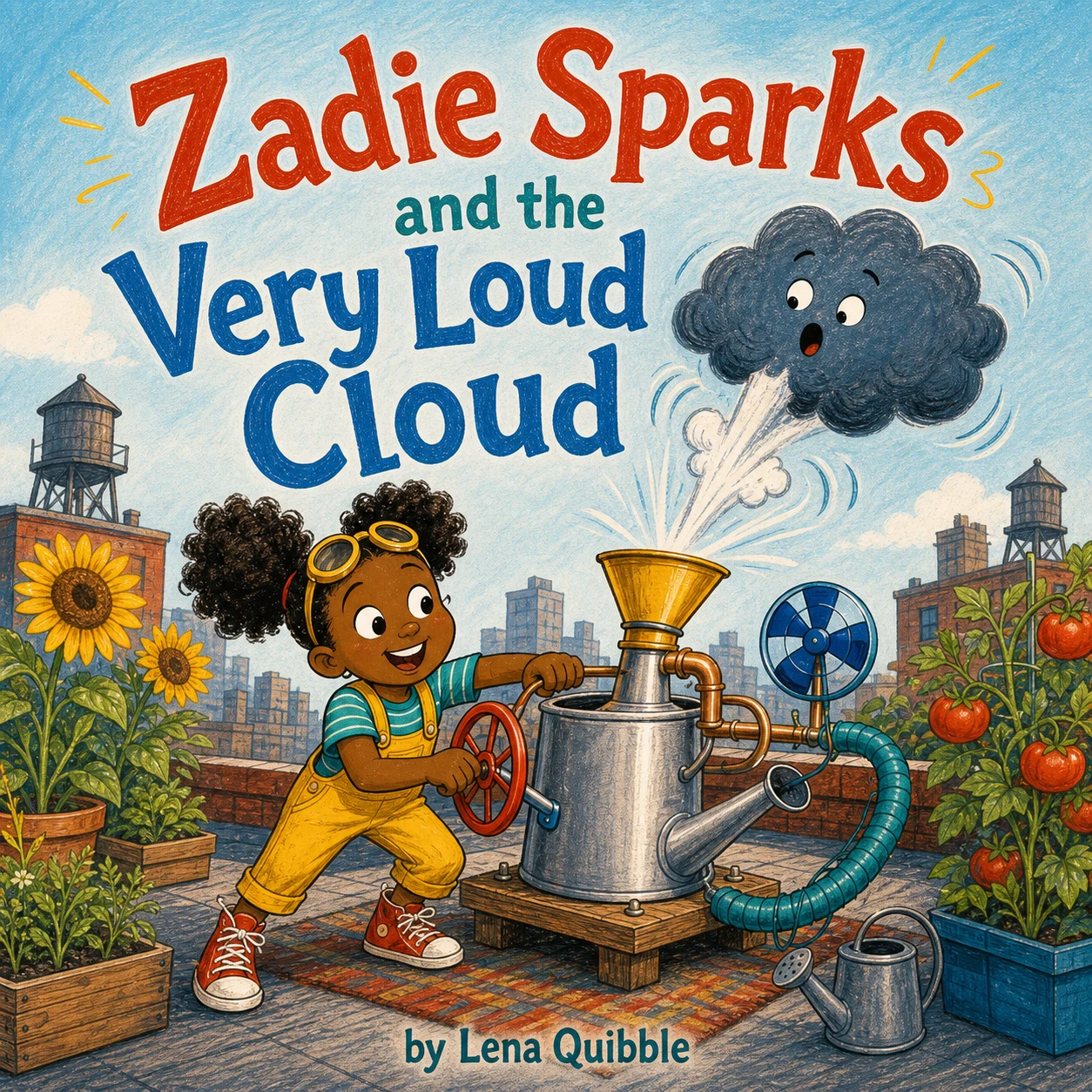 Fictional studio concept cover for Zadie Sparks and the Very Loud Cloud